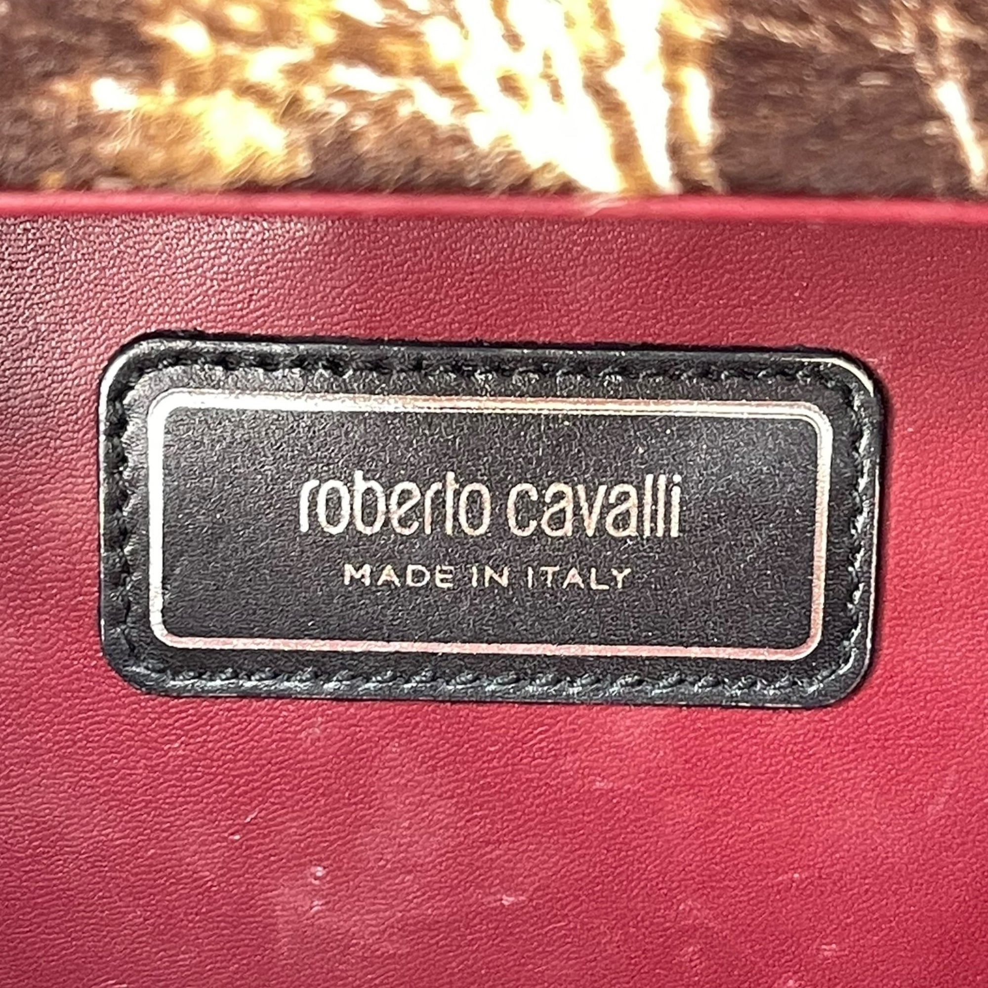 Roberto Cavalli Box Clutch with Chain Sling