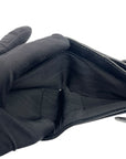 Gucci Black Guccissima Leather Interlocking G French Wallet