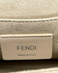Fendi Scalloped Kan I Light Blue Leather Shoulder Bag