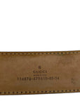 Gucci Guccissima Interlocking G Buckle Leather Belt 85cm
