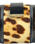 Jimmy Choo Ganache Natural Leopard Print Pony Clutch Bag