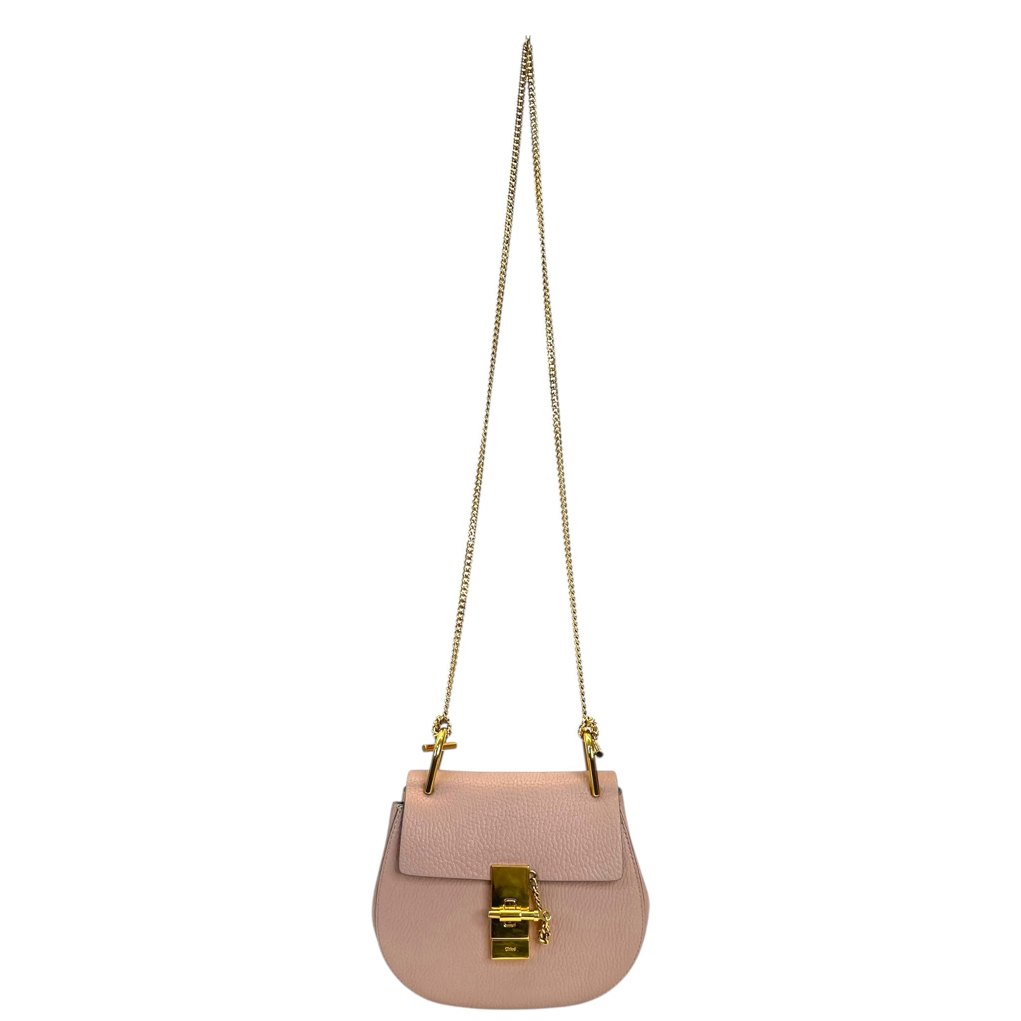 Chloe Drew Small Shoulder Bag Pink Leather
