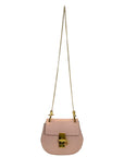 Chloe Small Drew Shoulder Bag Pink Leather