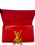 Louis Vuitton Louise MM Clutch Vernis Red Patent Leather