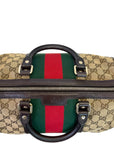 Gucci Vintage Web Boston Medium Bag Brown/Beige GG Canvas
