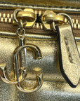 Jimmy Choo Gold Quilted Nappa Leather Vanity Case