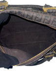 Fendi Noccino Zucchino Spalmati Coated Canvas Forever Bauletto Boston Bag
