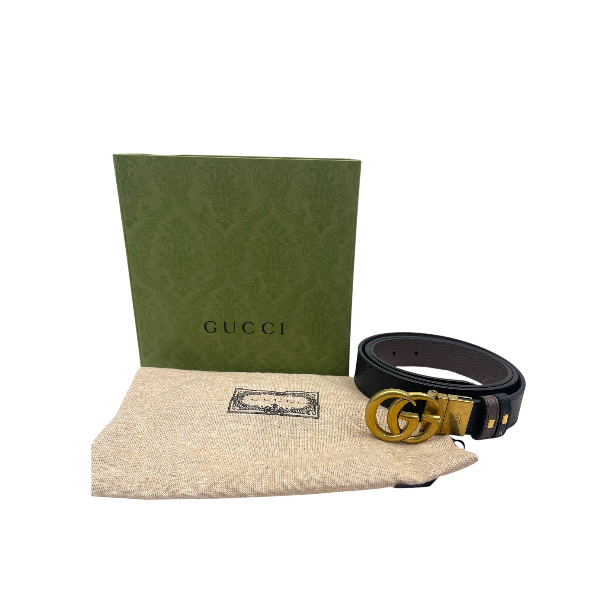 Gucci Reversible Gold Buckle Belt 110cm