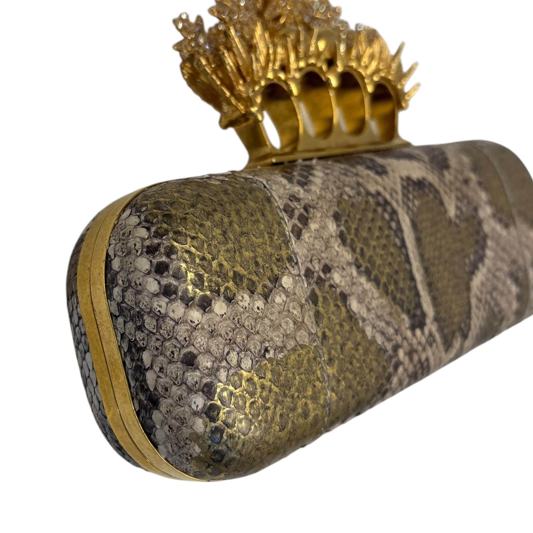 Alexander McQueen Python Knuckle Clutch