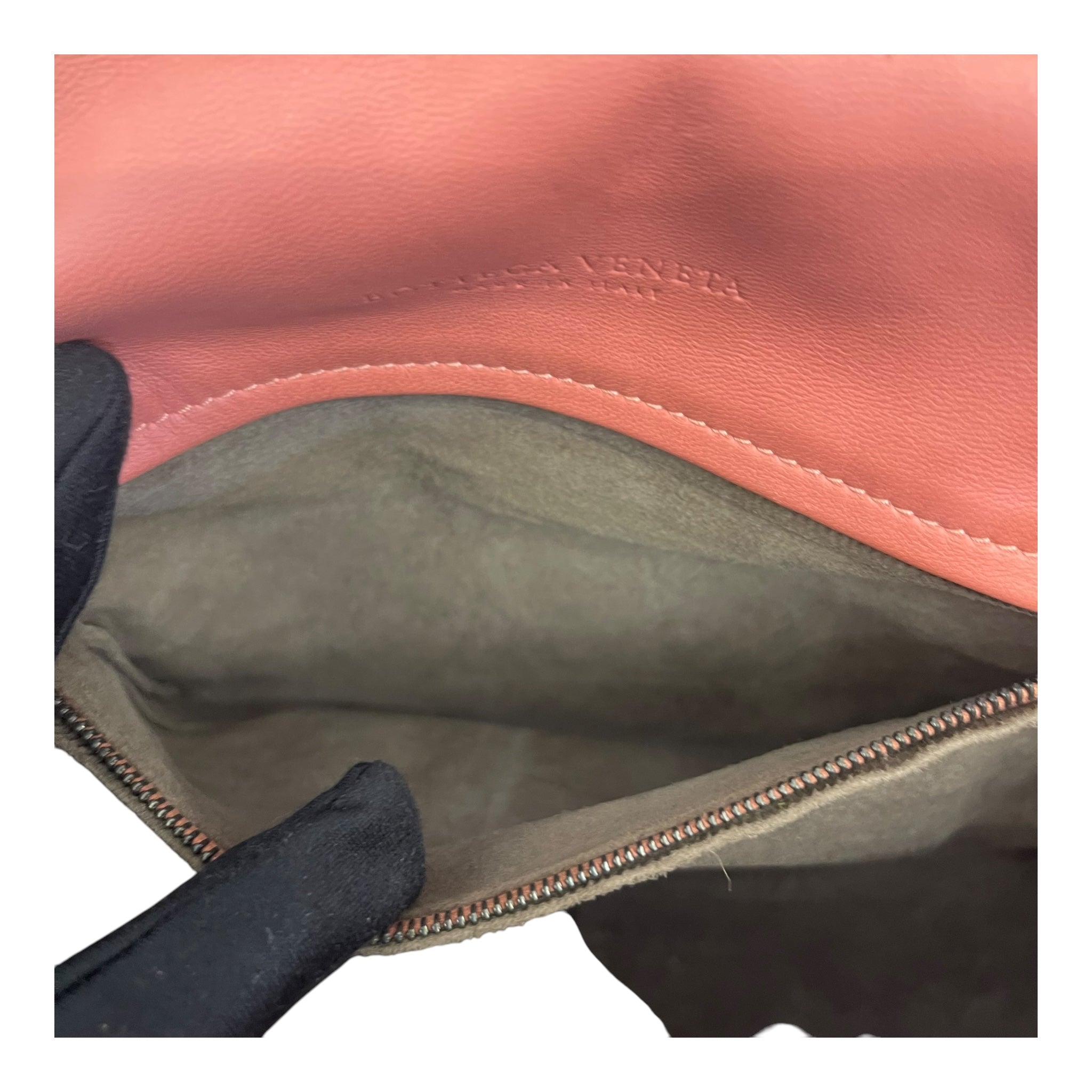 Bottega Veneta Cinnamon Brown Intrecciato Leather Drawstring Flap Crossbody Bag