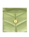 Saint Laurent Olive Puffer Leather Medium Loulou Shoulder Bag