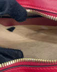 Gucci Red Leather Interlocking G Mini Heart Shoulder Bag