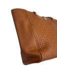 Tory Burch Brown Embossed Leather Bryant East West Tote Bag
