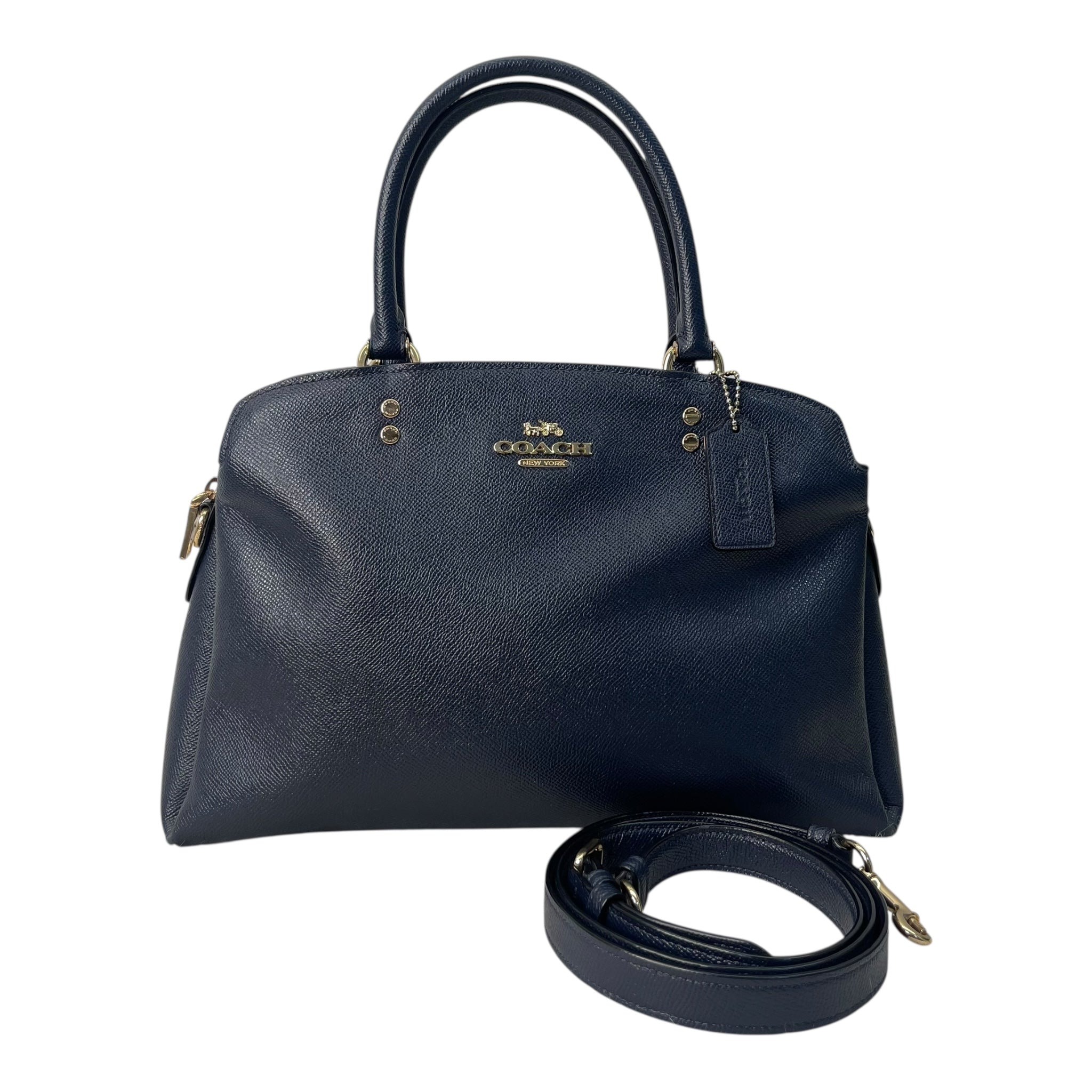 Coach Blue Leather Mini Lillie Carryall Satchel
