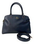 Coach Blue Leather Mini Lillie Carryall Satchel