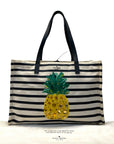 Kate Spade By The Pool Canvas Pineapple Mega Original Bag