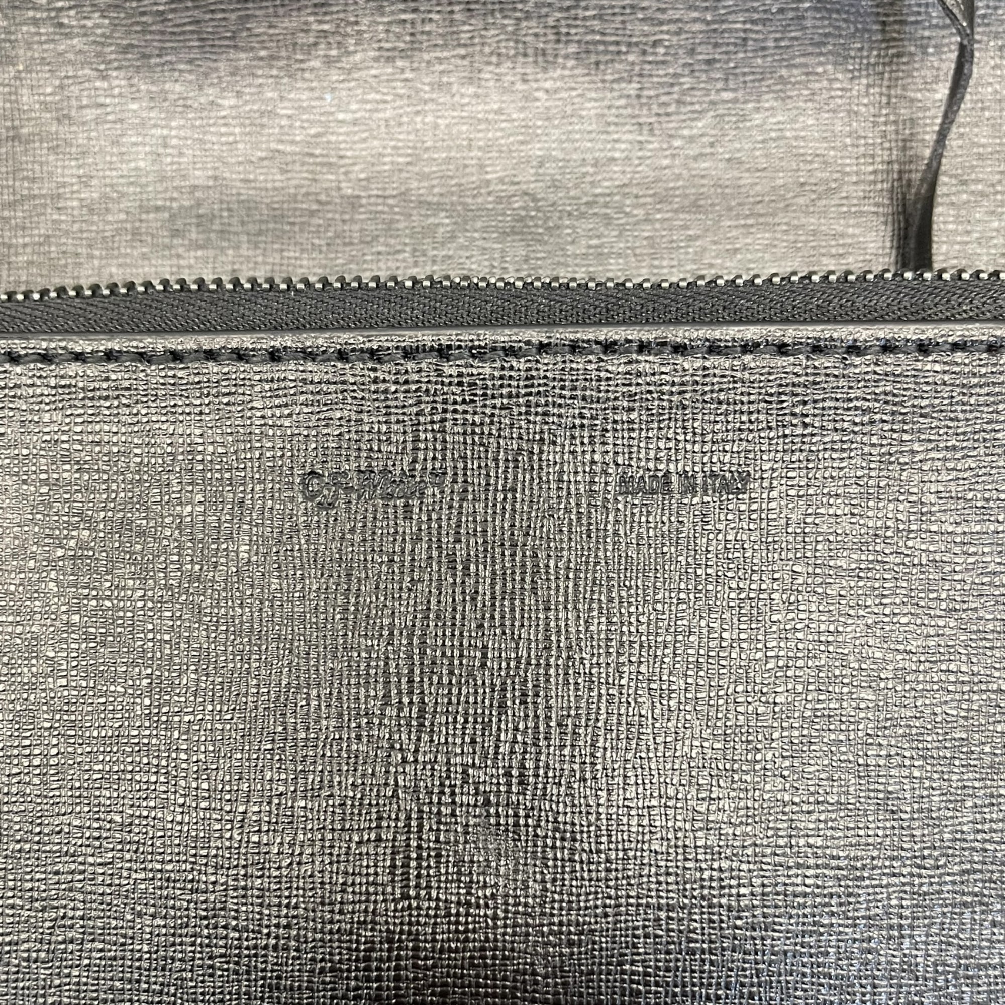Off-White Black/White Diagonal Striped Leather Baby Flap Crossbody Bag