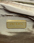 Prada Silk Faille Oversized Floral Zip Clutch Cipria