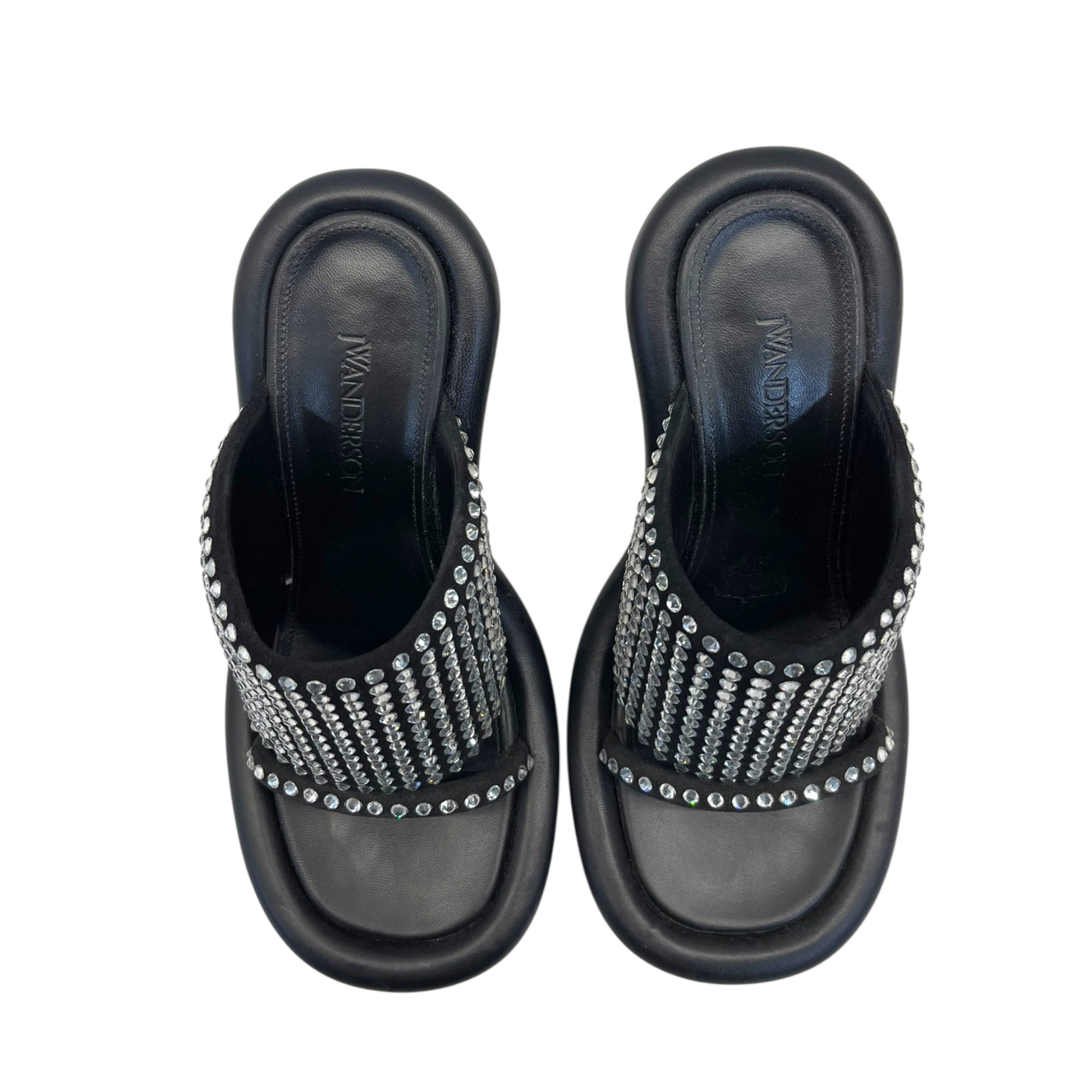 JW ANDERSON BLACK SLIP ON HEELS EU 39
