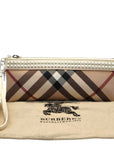 Burberry Long Nova Check Checked Studded Trim Clutch