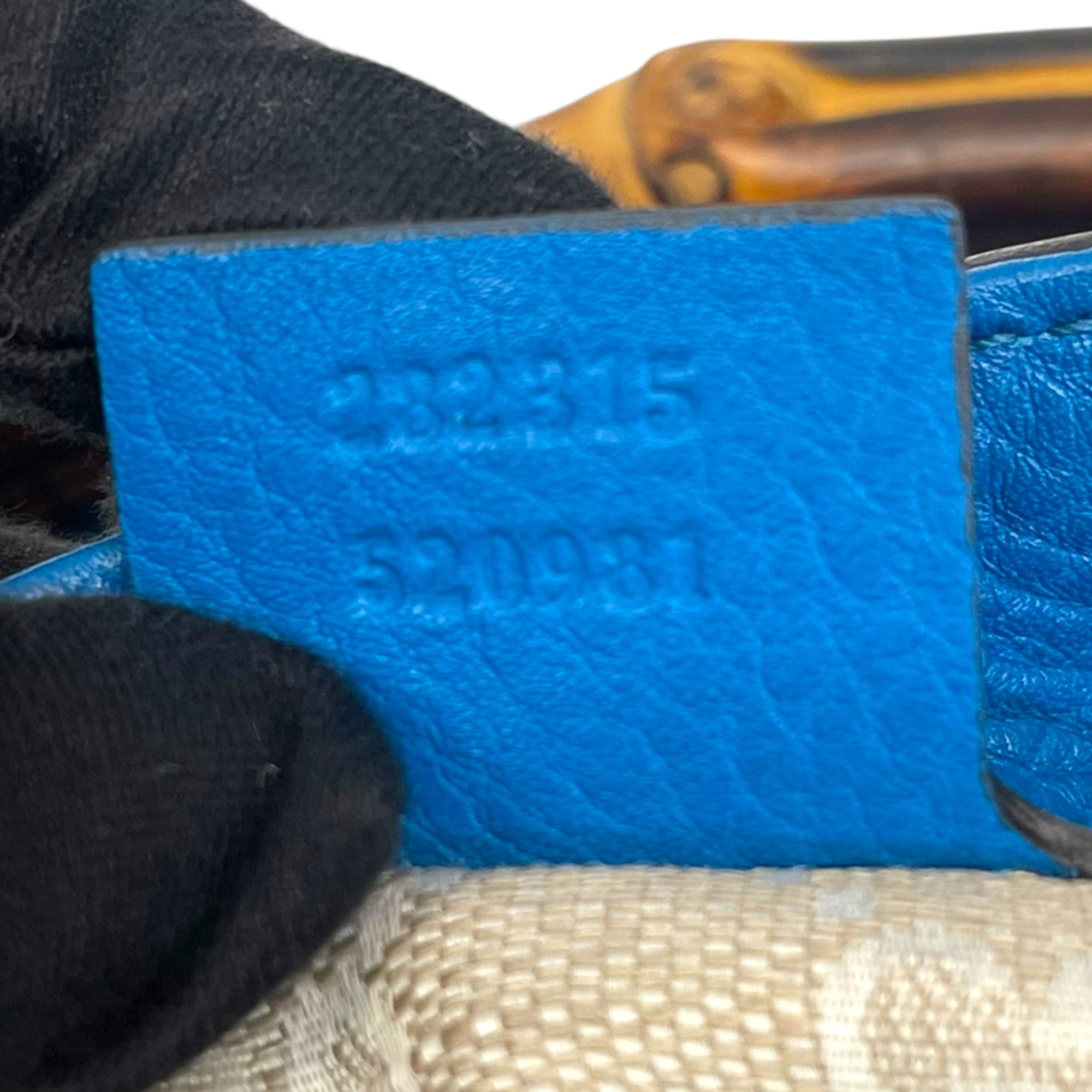 Gucci Blue Leather Medium Diana Bamboo Shoulder Bag