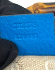 Gucci Blue Leather Medium Diana Bamboo Shoulder Bag