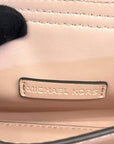 Michael Kors White/Pink Signature Coated Canvas And Leather Small Lita Crossbody Bag