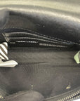 Off-White Binder Clip Diag Black/ White/ Yellow Leather Crossbody Bag