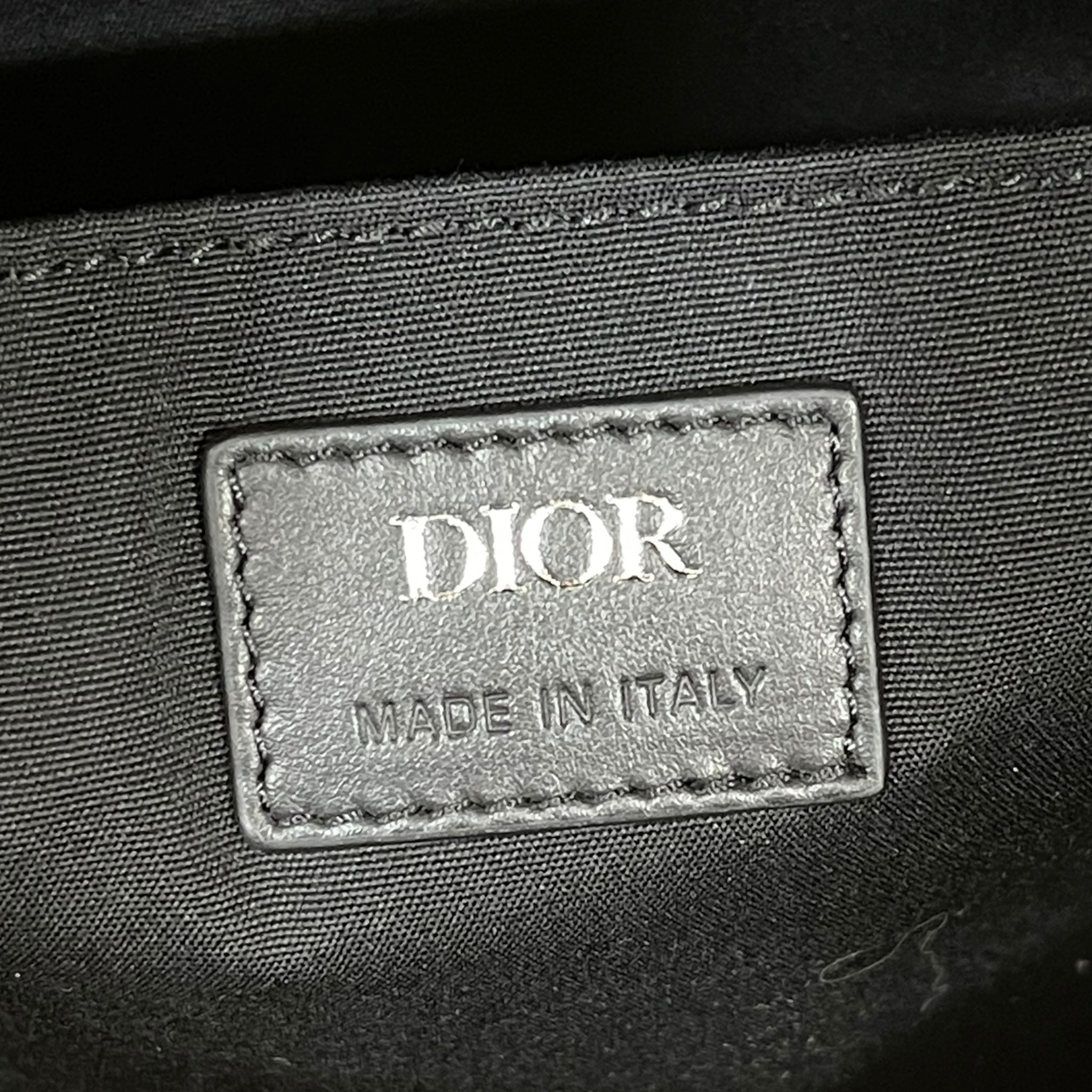 Christian Dior Rider Toile CD Diamond Black Backpack Bag