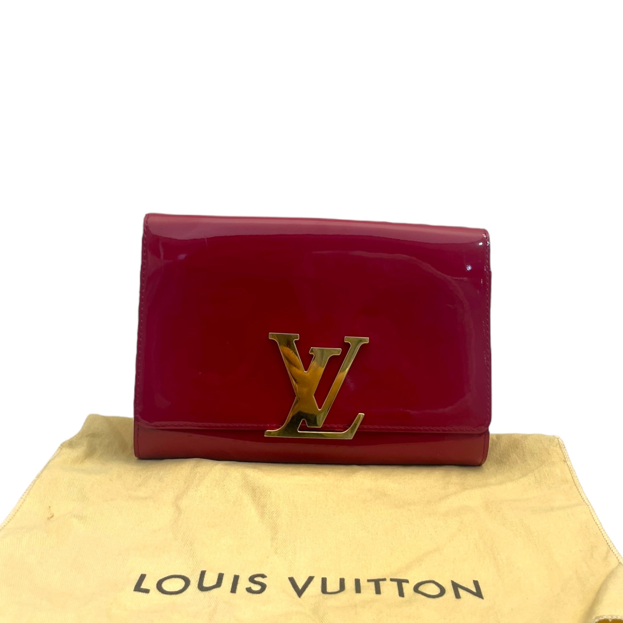 Louis Vuitton Vernis Patent Leather Louise Clutch One Size