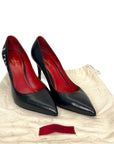 Valentino VLTN Black Leather Pumps Size EU 36.5