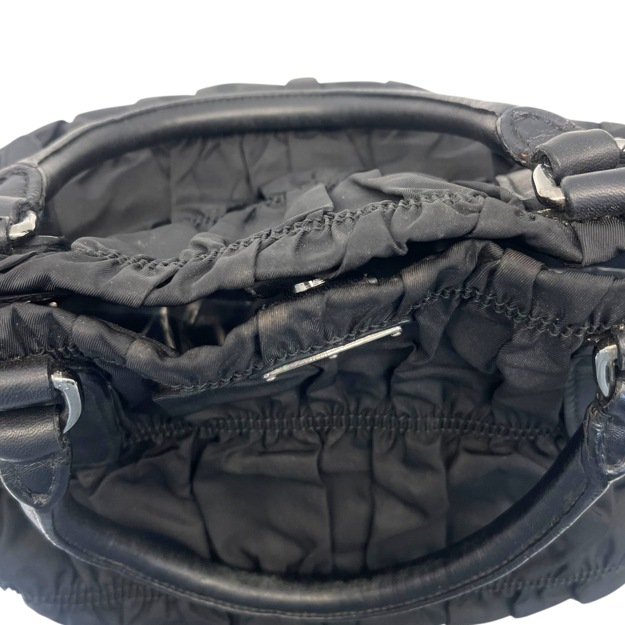 Prada Black Tessuto Gaufre Nylon Shoulder Bag