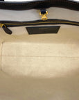 Burberry TB Monogram Tote in Black Leather