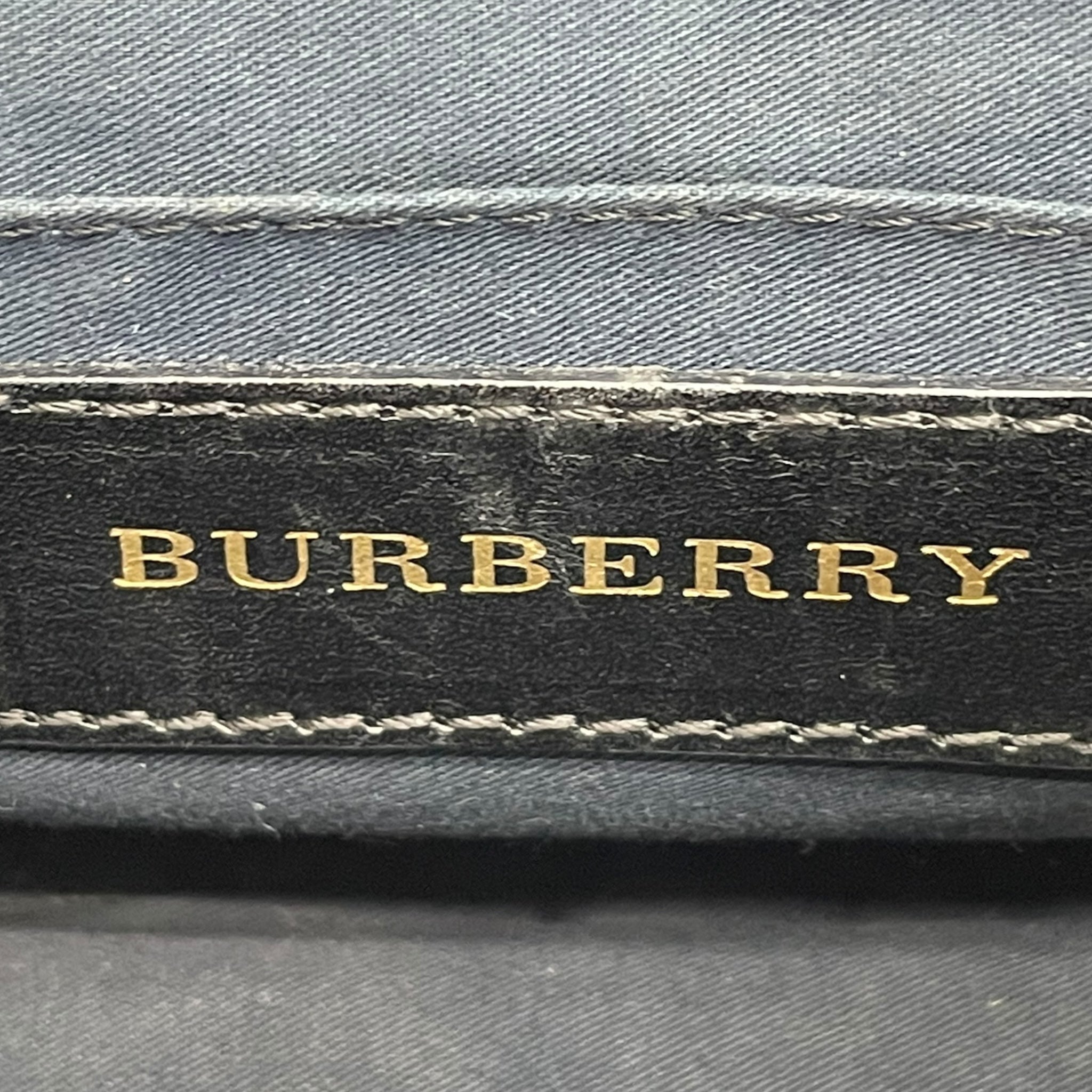 Burberry Haymarket Check Maydown Crossbody Bag in Black Leather and Coated Canvas