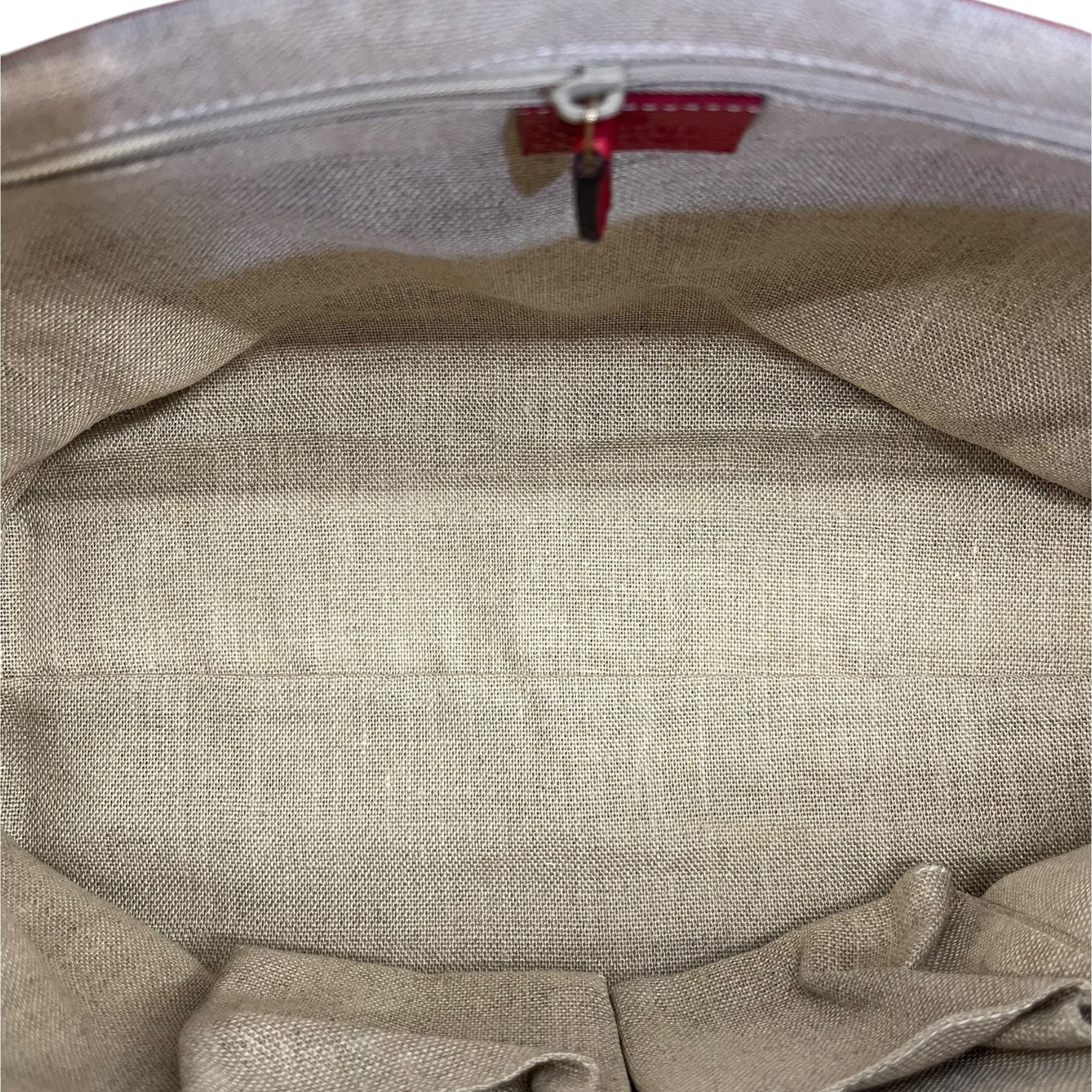 Gucci Bamboo Tassel Tote Red Leather