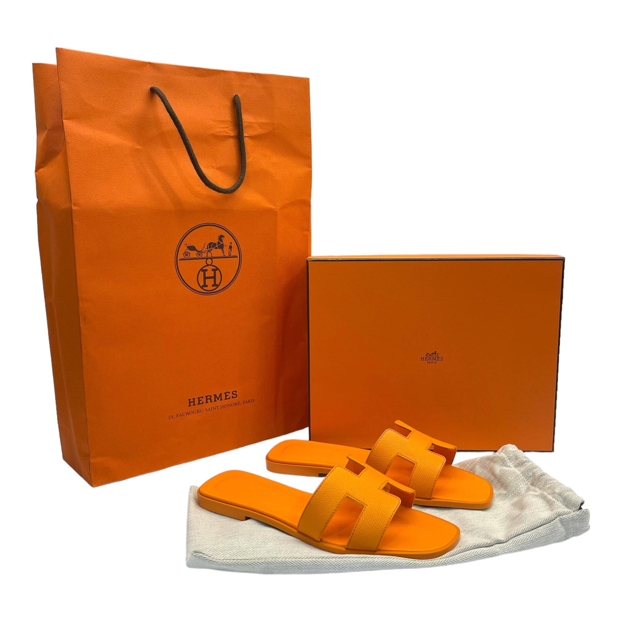 Hermes Oran Sandals Size EU 38.5