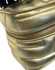 Jimmy Choo Gold Quilted Nappa Leather Vanity Case