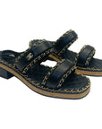Chanel Black CC Chain Slides Sandal EU 41C