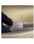 Gucci Gold Metallic Leather Horse Bit Clutch