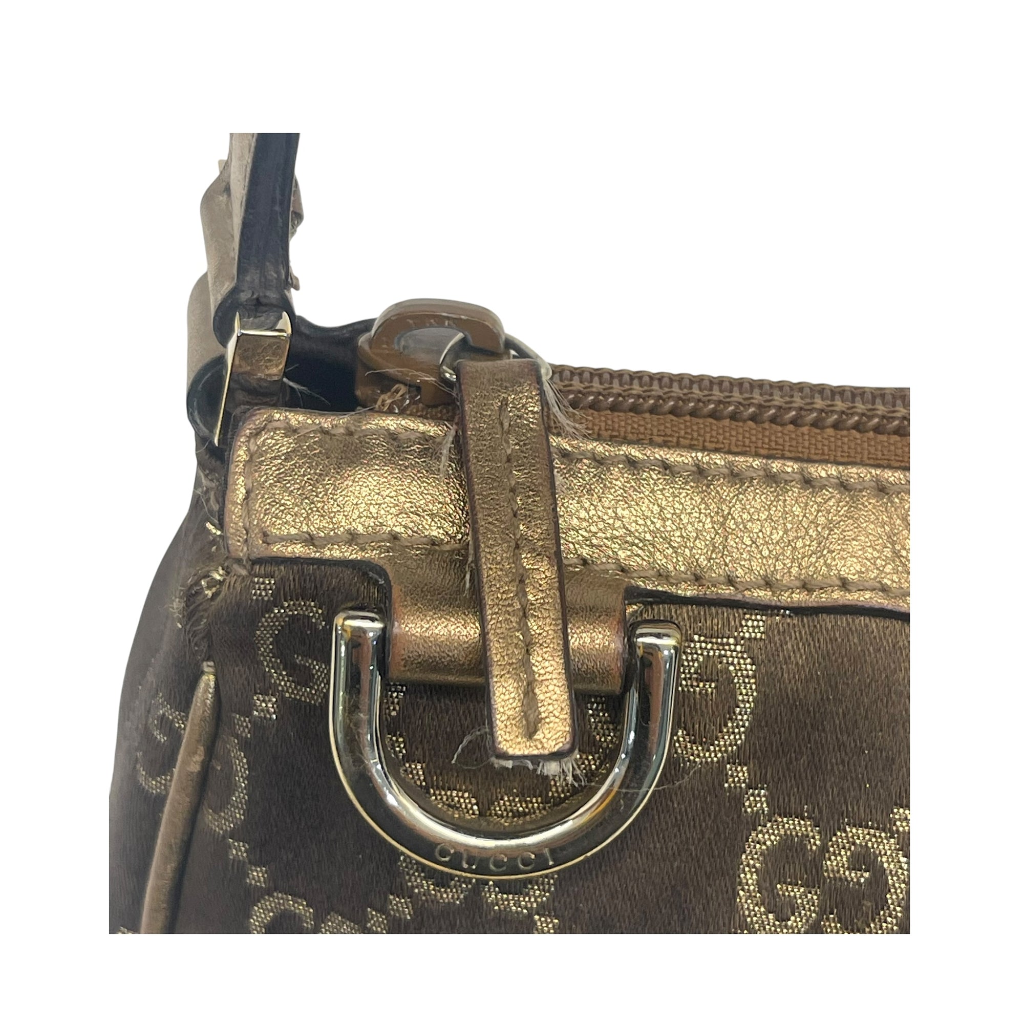 Gucci Bronze Guccissima Pochette Clutch Bag