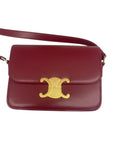 Celine Red Calfskin Leather Crossbody Bag