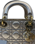 Christian Dior Mini Lady Dior Metallic Cannage Bag