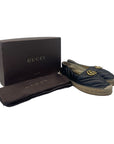 Gucci Black Leather GG Marmont Espadrilles EU 38.5