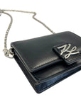 Karl Lagerfeld Black Leather Shoulder Bag