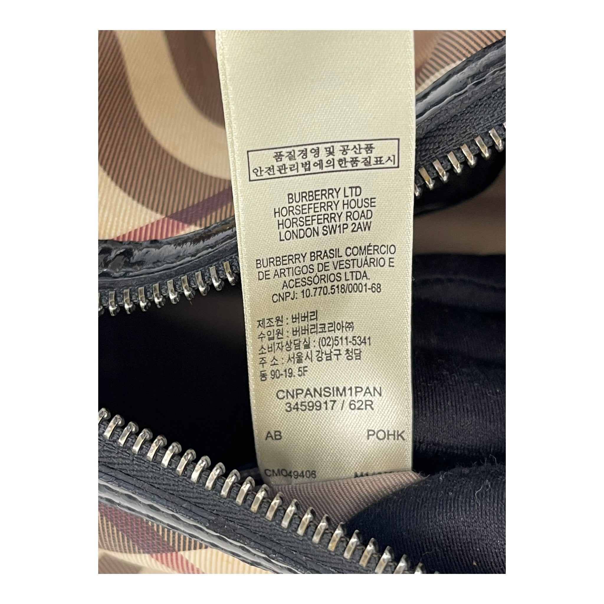 Burberry Beige Nova Check PVC Chester Boston Bag