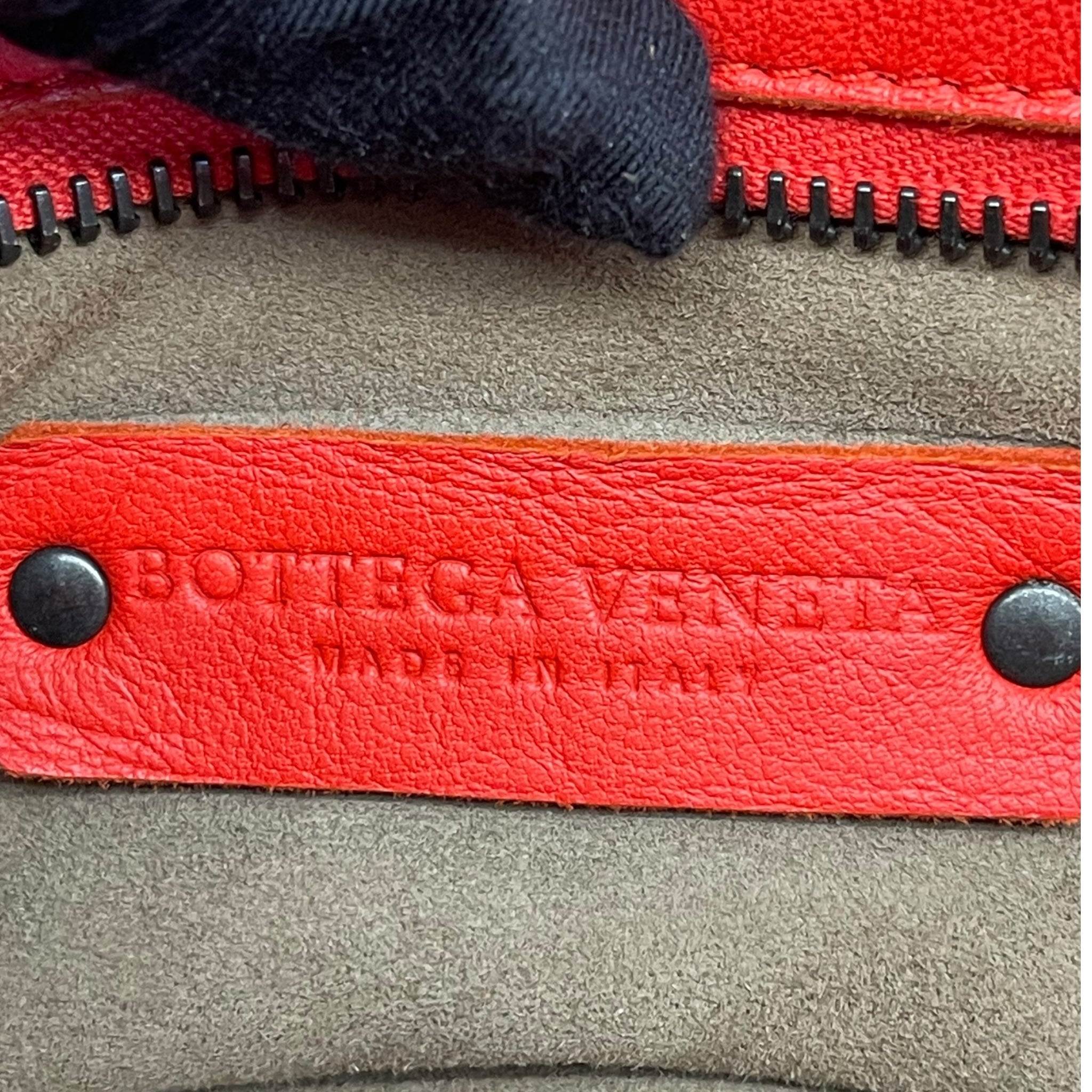 Bottega Veneta Red Intrecciato Leather Garda Tote Bag