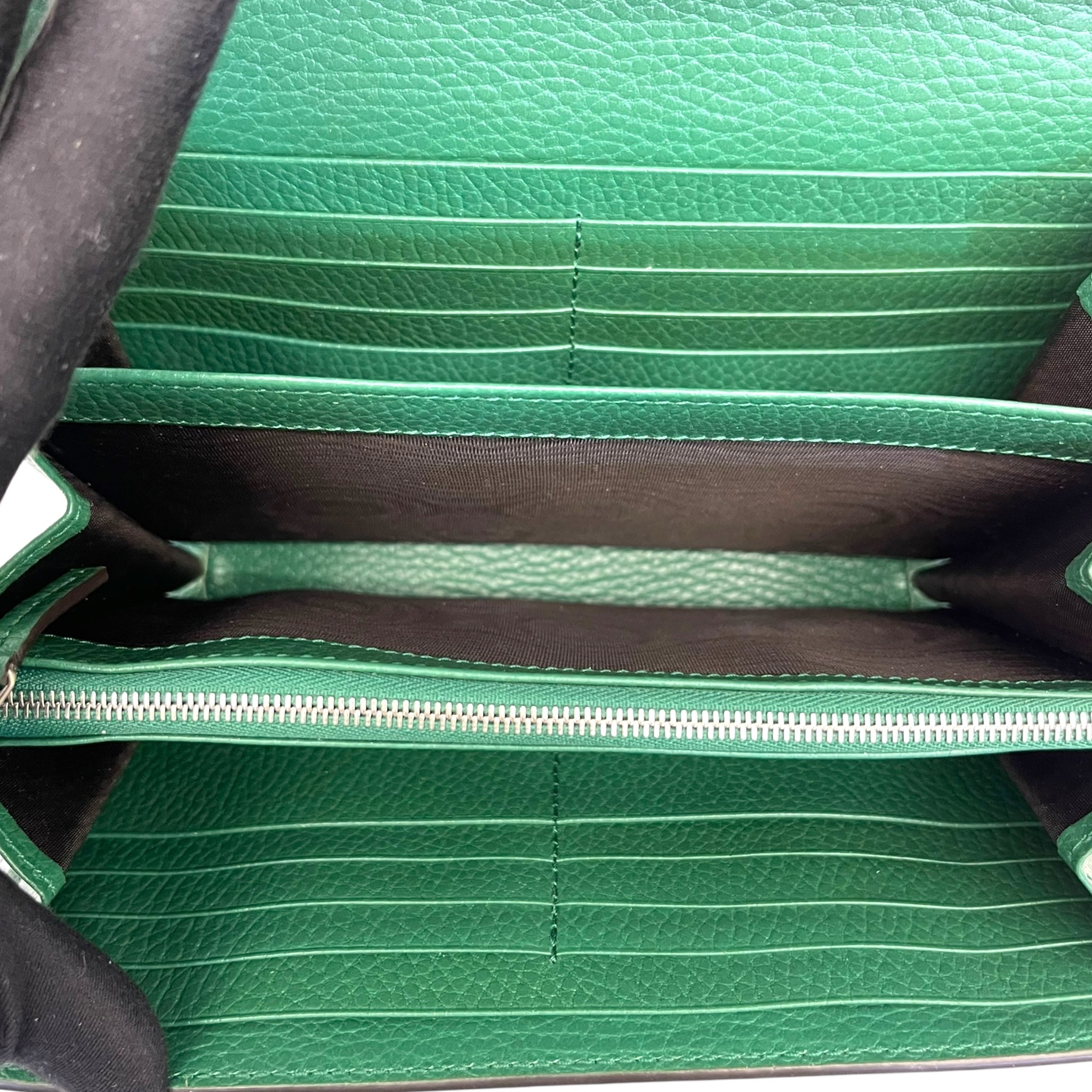 Gucci Green Leather Small Dionysus Shoulder Bag