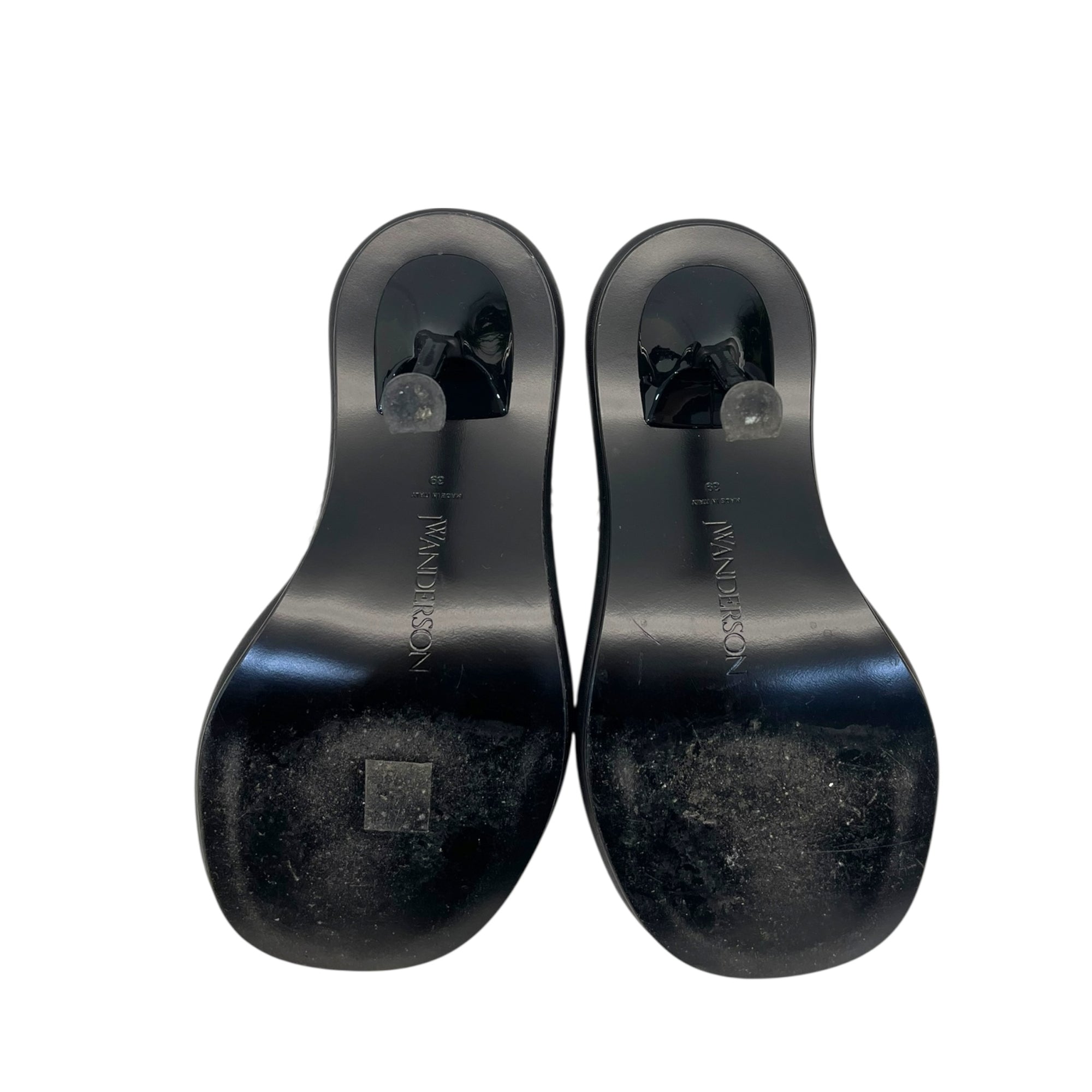 JW ANDERSON BLACK SLIP ON HEELS EU 39