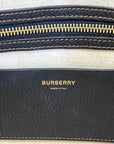 Burberry TB Monogram Tote in Black Leather