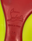 Christian Louboutin Neon Green Mesh Flats EU 38